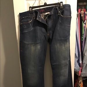 Levi’s red jeans low boot cut dark blue denim, 38/32